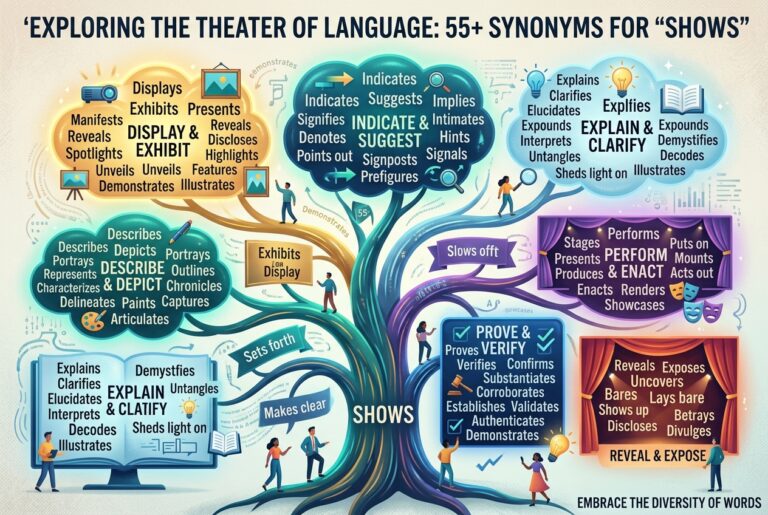synonyms for shows