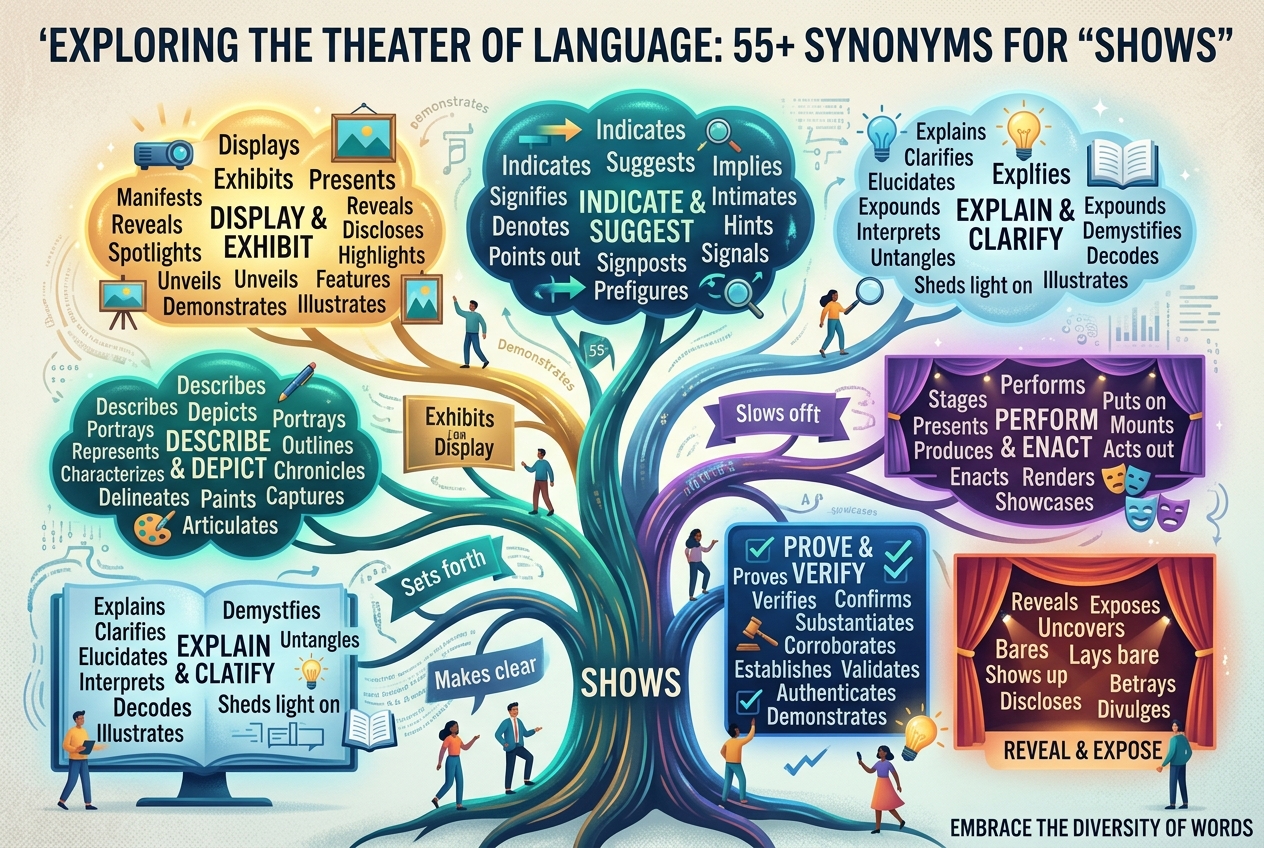 synonyms for shows