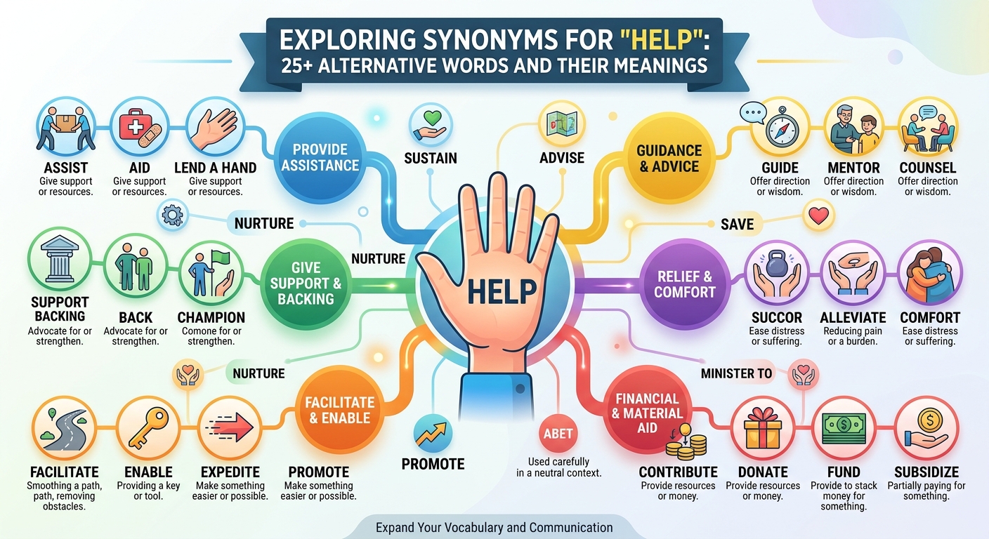 help synonym