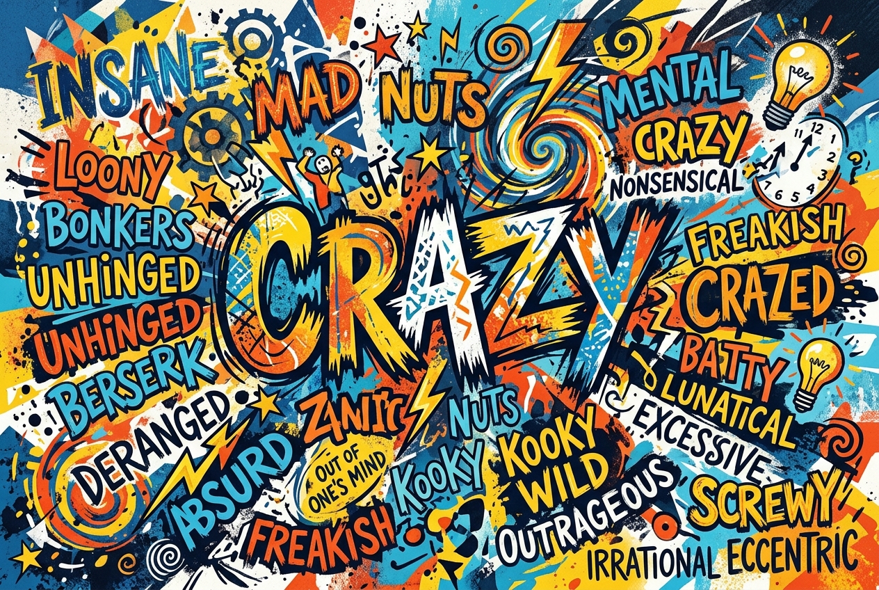 synonyms for crazy