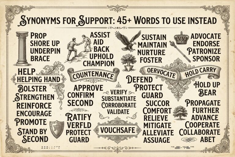 Synonyms for Support 45+ Words to Use Instead