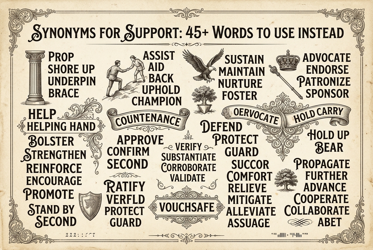 Synonyms for Support 45+ Words to Use Instead